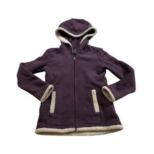 Kuhl Alska Kids Fleece Hoodie Shearling Trim‎ Jacket Gorpcore Hiking S  7-8